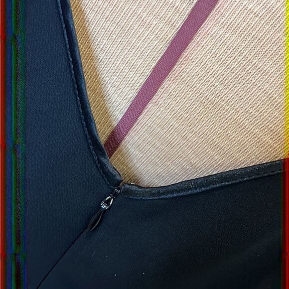 NWT Evan Picone Black Sheath Sleeves Dress with Ruffle Hem - Size 12 - Picture 11 of 14